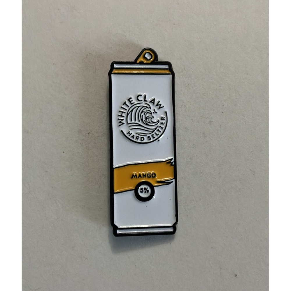 White Claw Hard Seltzer Mango Pin Hat Lapel Pinback Tie Tac
